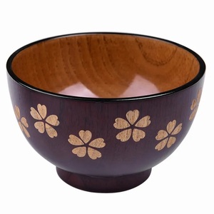 Tazón de Madera Ecológico, Desechable y Duradero con Diseño de Corte de Diamante y Acabado Natural para Servir Alimentos - Product Image 2