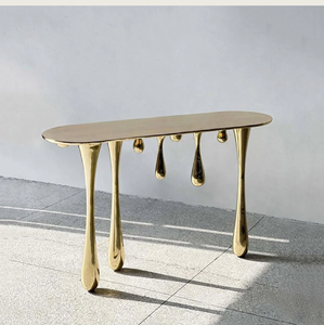 โต๊ะกาแฟแบบหยดละลายอย่างมีสไตล์พร้อมโต๊ะของเหลวที่ดูมีศิลปะสวยงามจากอินเดีย - Product Image 4