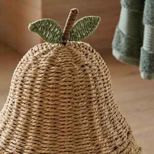 Cesta de almacenamiento de ratán en forma de pera hecha a mano de alta calidad, organizador decorativo de mimbre Natural, proveedor de Vietnam - Product Image 2