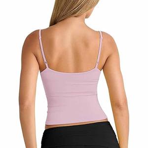 Camiseta sin mangas de algodón suave para mujer al por mayor, camiseta sin mangas acanalada informal para uso diario, camiseta sin mangas para mujer fabricada por Dressports - Product Image 2