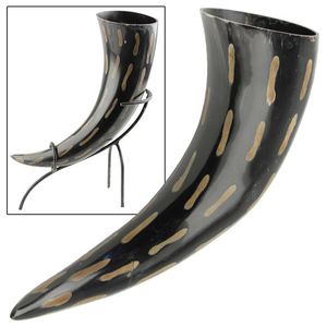 Corne à boire médiévale Viking faite à la main en corne véritable naturelle polie avec la meilleure qualité faite par l'exportation de zone artisanale de l'Inde - Product Image 2