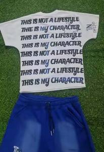 Camiseta informal para mujer, conjunto cuadrado y corto, camiseta de manga corta, conjuntos gemelos para mujer, conjuntos de pantalones cortos personalizados transpirables, logotipo personalizado 2024 - Product Image 2