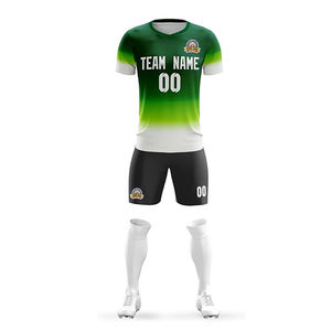 Nouveautés Uniforme pour hommes Kits d'uniformes de football Uniformes de football respirants Équipe 100% Polyester Sportswear Deux pièces Ensembles unisexe - Product Image 4