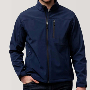 Vestes d'hiver softshell imperméables coupe-vent de qualité supérieure pour hommes, col montant, toile enduite, écologiques, logo personnalisé sur le devant - Product Image 6