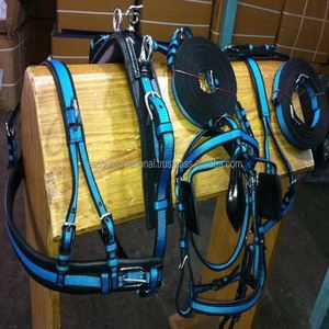 Ensemble de harnais de conduite pour chevaux en gros, équipement d'équitation synthétique en PVC, sports équestres de plein air - Product Image 5
