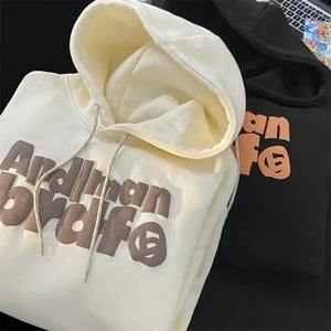 Sweat à capuche surdimensionné unisexe avec logo personnalisé, broderie, manches longues, fermeture à tirer, hiver, techniques de teinture unie bon marché - Product Image 6