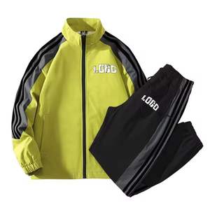 Fabricant en gros de survêtements de course en nylon léger, respirant, coupe-vent, imprimé, à fermeture éclair intégrale, 2 pièces, pour hommes, OEM - Product Image 3