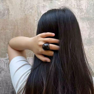 Bague en corne de buffle polie, bijoux pour fête, mariage, anniversaire, vente chaude, couleur corne naturelle - Product Image 1