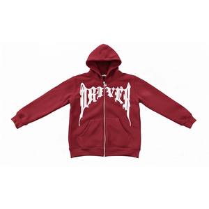 Sudadera con capucha con cremallera y grafiti de invierno sólido con estampado Puff con cremallera personalizada Lo mejor para ropa informal y de calle Hecho 100% algodón polar Unisex - Product Image 3