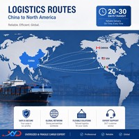 Tarif Pengiriman Barang Laut DDP Door to Door dari China ke AS, Kanada, Meksiko, Agen LCL/FCL, Layanan Cepat 20-30 Hari