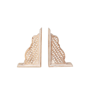 Wholesale 100% Natural Wooden Bookends Modern Art Home <b>Decorative</b> Wood Made <b>Book</b> Supports Handicraft Design - Product Image 6