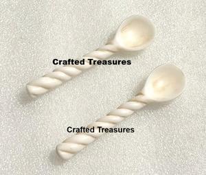 Cuchara de Té de Resina de Estilo Elegante, Cucharas de Servir de Resina de Lujo Minimalista, Mango Retorcido, Mini Cuchara para Vajilla y Utensilios de Cocina - Product Image 2