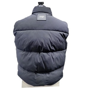 Gilet sans manches personnalisé en Spandex/Nylon imperméable, col en V, pour homme, décontracté ou formel, avec deux poches, style motard, grandes tailles - Product Image 3