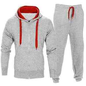 Venta al por mayor logotipo personalizado Jogging trajes para hombres 100% algodón transpirable ligero entrenamiento chándal con capucha sólido OEM aceptado - Product Image 1