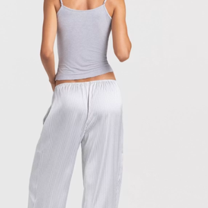 Ensemble confortable de pantalon de détente et de débardeur pour femme, taille élastique, vêtements décontractés pour la maison, pyjama respirant d'été - Product Image 5