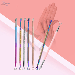Pousse-cuticules en acier inoxydable, outils pour l'art des ongles, pousse-peaux mortes, pousse-cuticules professionnel en métal - Product Image 6