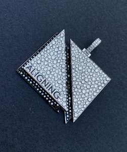 Rapper Jewelry 3.5inch Solid 925 Silver Plane Pendant with Moissanite Hip Hop <b>Iced</b> <b>Out</b> Pendant for Cuban <b>Chain</b> - Product Image 3