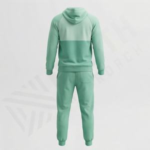 Ensemble de survêtement d'entraînement pour homme d'hiver, sweat à capuche à fermeture éclair à manches longues, ensemble de course, tissu respirant, logo personnalisé, polaire technique, couleur personnalisée - Product Image 2