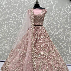 Modern Beautiful Eye-Catchy Lehenga Choli with <b>Rainbow</b> Sequins and Dori Embroidery <b>Wedding</b> <b>Dresses</b> Collection - Product Image 1