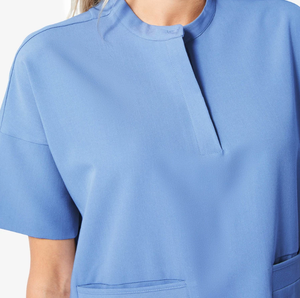 Personalized Logo Mandarin Collar 4-way Stretch Nurse <b>Uniform</b> Woman Polyester Spandex Fit Comfortable Nursing <b>Scrub</b> <b>Uniforms</b> - Product Image 4
