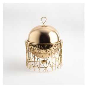 Réchaud ou chauffe-plat en acier inoxydable plaqué or design personnalisé fait à la main meilleure vente et de haute qualité sur Offre Spéciale - Product Image 2