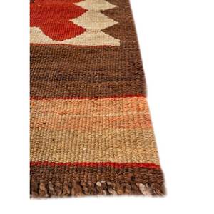 พรมขนสัตว์ลายเรขาคณิต Nayaab สีแดงส้ม พรมปูพื้นแบบแบนทำจากปอกระเจา สำหรับห้องนั่งเล่น ห้องโถง รูปทรงสี่เหลี่ยมผืนผ้า ดีไซน์แบบจิ๊กซอว์ รุ่น Paem-838 - Product Image 4