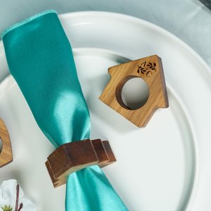 Anneau de serviette en bois avec effet brûlant, article tendance ici - best-seller, nouveauté - Product Image 2