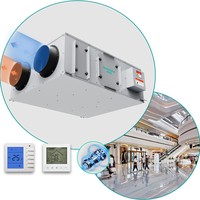 Unités de récupération de chaleur ERV 650CMH à débit d'air stable, ventilation par conduit, filtre HEPA pour armoire de nettoyage, ventilateur moderne, hôpital, cuisine, entrepôt