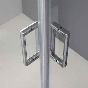 Mampara de Ducha Rectangular Genoa 80x120mm, Cristal Templado de 6mm, Marco Abierto con Bisagras, Diseño Contemporáneo, Garantía de 3 Años - Product Image 6