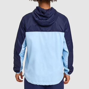 Veste coupe-vent légère pour homme avec logo personnalisé, capuche et ourlet réglable, vente en gros, haute qualité, pour la course à pied et la randonnée - Product Image 3