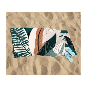 Luxury Floral Black <b>Oversized</b> 100% Cotton <b>Beach</b> <b>Towels</b> 90x180cm 580GSM GOTS Certified Durable Soft Washable Quick Dry For Resort - Product Image 5