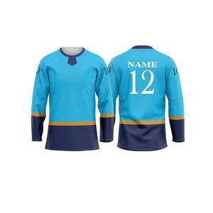 Jersey de hockey sobre hielo profesional personalizado sublimación jersey de práctica de hockey del equipo de poliéster - Product Image 3