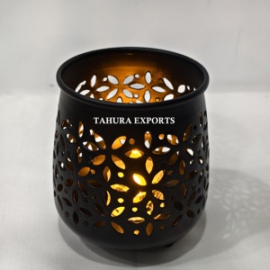 Metal Net <b>Candle</b> <b>Holder</b> With Open Design For Soft Candlelight In Bedrooms Living Rooms Dining Tables Or <b>Outdoor</b> Garden Areas - Product Image 5