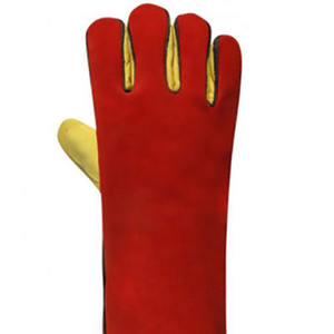 Venta al por mayor de guantes de soldadura por encargo guantes de trabajo de invierno con cuero de vaca dividida - Product Image 4