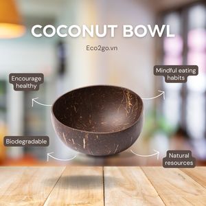 Hand Crafted <b>Coconut</b> Bowl Round Fruit Serving Dish Minimalist Design Reusable Wood Material - Product Image 3