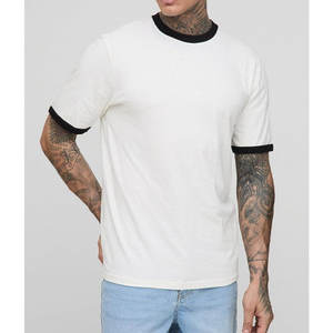 Nueva camiseta de peso pesado 100% algodón para hombre, camiseta informal lisa con cuello redondo y logotipo personalizado a la venta - Product Image 4