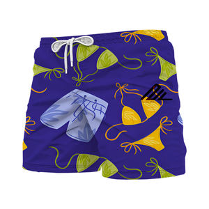 Shorts de bain pour hommes, décontractés, à séchage rapide, unis, avec cordon de serrage, écologiques, respirants, 100% polyester, 250GSM, peigné - Product Image 5