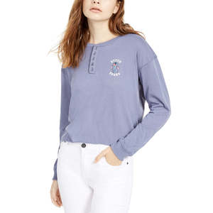 T-shirt Henley in maglia blu X-Small per bambini Disney, modello Simple Stitch - Product Image 1
