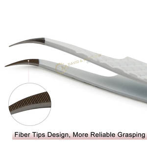 แหนบต่อขนตาสแตนเลสแบบปรับแต่งได้ด้ามจับไฟเบอร์ทรงสี่เหลี่ยมด้ามจับมีดีไซน์ใหม่ - Product Image 6