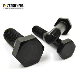 สลักเกลียวโครงสร้างหกเหลี่ยม8.8 M8 M16 M10 M14 M20 M22 M24ขนาด25มม. กระทะชุบสังกะสีธรรมดา - Product Image 2