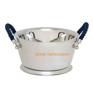 Refroidisseur de vin en aluminium de qualité supérieure Design merveilleux pour la fête Plateau de table en argent Décoratif Barware Seau à glace à vin - Product Image 4