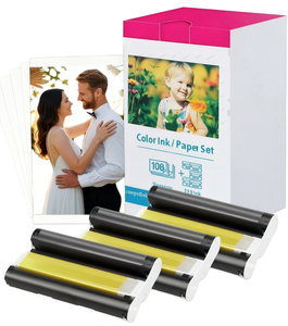 Vente en Gros d'Usine Papier Photo Brillant et <span class=keywords><strong>Cartouche</strong></span> d'<span class=keywords><strong>Encre</strong></span> CP1000 CP100 CP900 C1300 pour <span class=keywords><strong>Canon</strong></span> <span class=keywords><strong>Selphy</strong></span> KP-108 avec Ruban <span class=keywords><strong>Canon</strong></span> <span class=keywords><strong>Selphy</strong></span> - Product Image 1