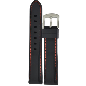 Bracelet de montre intelligent en silicone noir RS Sport unisexe JD003 avec boucle en acier inoxydable, souple et réglable, pièce de rechange pour montre - Product Image 1