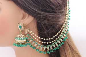 Conjunto de joyería nupcial chapada en oro tradicional pakistaní al por mayor, nuevo diseño, conjunto de joyería de collar más vendido para mujer - Product Image 4