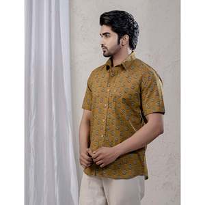 Chemises décontractées à manches courtes imprimées 100% coton pour hommes, tissu popeline respirant, taille XL - Product Image 5