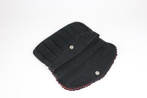 Eco-Friendly Cover Cotton Classic Traditional Event Women Big Pleated <b>Purse</b> With Brocade Cover and Ball Tassel - Product Image 4