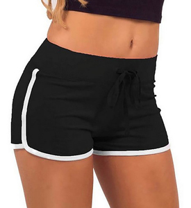 Wholesale Women's Hot Shorts <b>Lace</b> Casual Breathable Quick Dry 100% Cotton Knitted Fabric Digital Printed Mid <b>Elastic</b> Waist Light - Product Image 3