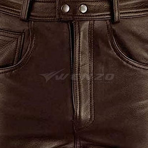 Dernier design, service OEM, pantalon en cuir décontracté léger pour homme, qualité supérieure confortable, braguette à boutons - Product Image 6