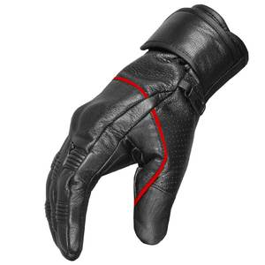 Guantes de carreras de motos antideslizantes de dedo completo personalizados para hombres de cuero Premium transpirable pantalla táctil deportes al aire libre - Product Image 3