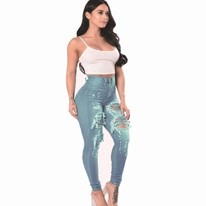 กางเกงยีนส์สีน้ำเงินทรงหลวมสำหรับผู้หญิง เอวสูง ชายรุ่ย ทรงหลวม ขากว้าง ทรงตรง สไตล์สตรีทแวร์ เอวสูง แฟชั่นลำลอง - Product Image 6